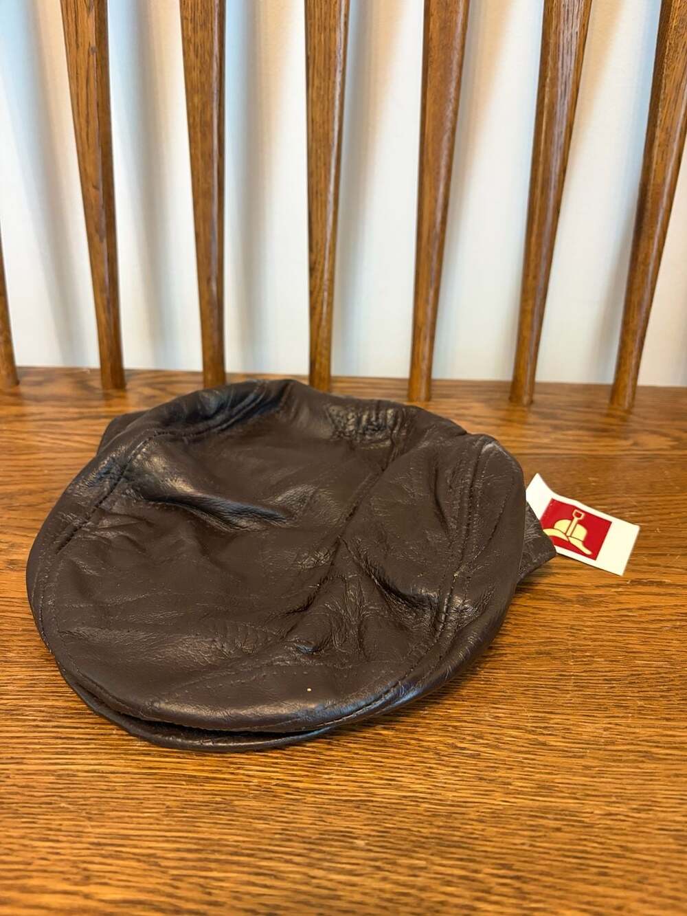 English Leather Brown Leather Newsboy Cap Hat New with Tags